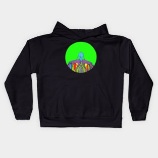 Swimming Away Whale Kids Hoodie